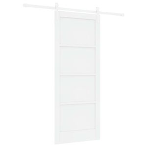 vidaXL Porta scorrevole 83 x 202 cm Legno Massello di Pino Bianco