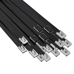 vidaXL Fascetta per Cavi 25 pz 7,9 x 600 mm Nero