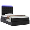 vidaXL Letto con contenitore e LED Nero 120 x 200 cm Pelle Sintetica
