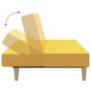 vidaXL Divano Letto a 2 Posti Giallo in Tessuto