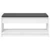 vidaXL Panca per ingresso con cuscino Bianco 103 x 38 x 45 cm
