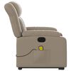 vidaXL Poltrona Alzapersona Massaggio Elettrica Cappuccino Similpelle