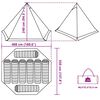 vidaXL Tenda Familiare Tipi per 8 Persone Mimetica Impermeabile
