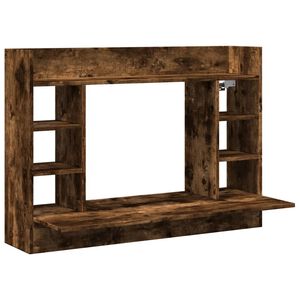 vidaXL Scrivania a Parete Rovere Fumo 105x48x75cm Legno Multistrato