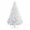 vidaXL Set Albero Natale Artificiale a Met&agrave; LED Palline Bianco 210cm
