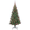 vidaXL Albero di Natale artificiale con luci integrate Verde 180 cm