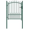 vidaXL Cancello per recinzione Emmen con punte in acciaio 104x109,5 cm verde