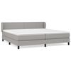 vidaXL Giroletto a Molle con Materasso Grigio Chiaro 200x200cm Tessuto