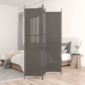 vidaXL Divisorio a 3 Pannelli Antracite 150x200 cm in Tessuto
