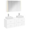 vidaXL Set di mobili per il bagno 4 pz Bianco