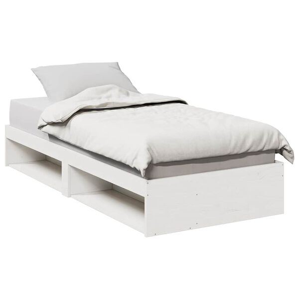 vidaXL Dormeuse senza Materasso Bianca 90x190 cm Legno Massello Pino