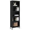 vidaXL Armadio per Libri 2 pcs Rovere Nero 80 x 30 x 155 cm