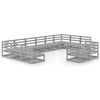 vidaXL Set Divani da Giardino 12 pz in Legno Massello di Pino