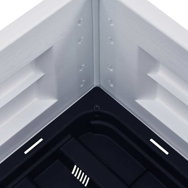 vidaXL Letto Rialzato da Giardino in PP Bianco 43x43x35 cm