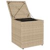 vidaXL Sgabelli Giardino con Cuscini 4pz Beige 40x40x43 cm Polyrattan