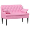 vidaXL Loveseat con bottoni imbottiti Rosa 111 x 68 x 80 cm Tessuto