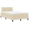 vidaXL Letto a molle con strisce LED Crema 120 x 190 cm Tessuto