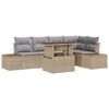 vidaXL Set Divano da Giardino 6 pz Beige polyrattan