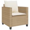 vidaXL Set da Bistrò 3 pz con Cuscini Beige in Polyrattan