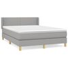 vidaXL Giroletto a Molle con Materasso Grigio Chiaro 140x200cm Tessuto