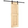 vidaXL Porta scorrevole 70 x 210 cm Naturale e Nero