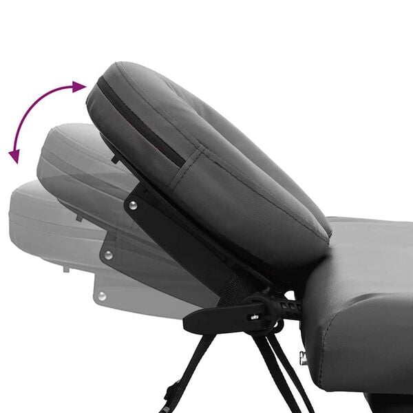 vidaXL Lettino da Massaggio 4 Zone Telaio Alluminio Antracite 186x68cm