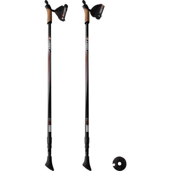 Abbey Bastoni Telescopici da Trekking 2 pz Alluminio Nero 21SR-ZRG-Uni