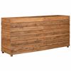 vidaXL Letto Rialzato 150x40x72 cm Legno di Teak di Recupero e Acciaio