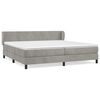 vidaXL Giroletto a Molle con Materasso Grigio Chiaro 200x200cm Velluto
