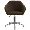 vidaXL Sedia da Pranzo Girevole Marrone Scuro in Tessuto