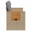 vidaXL Divano da Giardino con Cuscini a 2 Posti Beige in Polyrattan