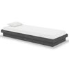vidaXL Giroletto in Legno Massello Grigio 75x190 cm Small Single