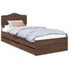 vidaXL Struttura del letto con cassetto Rovere Marrone 100 x 200 cm