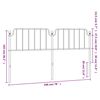 vidaXL Testiera di Ricambio in Metallo Nero 193 cm