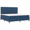 vidaXL Letto a molle con materasso Blu 200 x 200 cm Tessuto