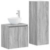 vidaXL Set di mobili per il bagno 2 pz Sonoma grigio