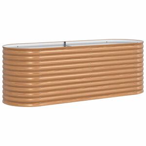 vidaXL Letto Rialzato Marrone 240 x 80 x 81 cm Acciaio