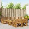 vidaXL Set divani 9 pcs Naturale Legno di Acacia Massello