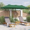 vidaXL Ombrello da giardino Verde 370 x 197 x 239 cm