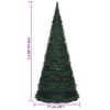vidaXL Albero di Natale Artificiale Apribile Preilluminato Verde 210cm