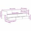 vidaXL Struttura di daybed con cassetti Rovere nero 90 x 190 cm