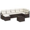 vidaXL Set di divani con cuscino 8 pcs Marrone e Crema polyrattan