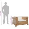 vidaXL Set di Divani 2 pz con Cuscini in Rattan Naturale
