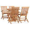 vidaXL Set da Pranzo da Giardino 5 pz Pieghevole in Massello di Teak