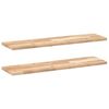 vidaXL Mensole da Parete 2 pz 100x20x2 cm Legno Acacia Non Trattato