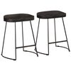 vidaXL Sgabelli da Bar 2 pz Neri 46x38x52 cm Legno Massello di Mango