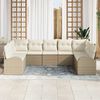 vidaXL Set di divani con cuscino 9 pcs Beige Rattan in Polipropilene