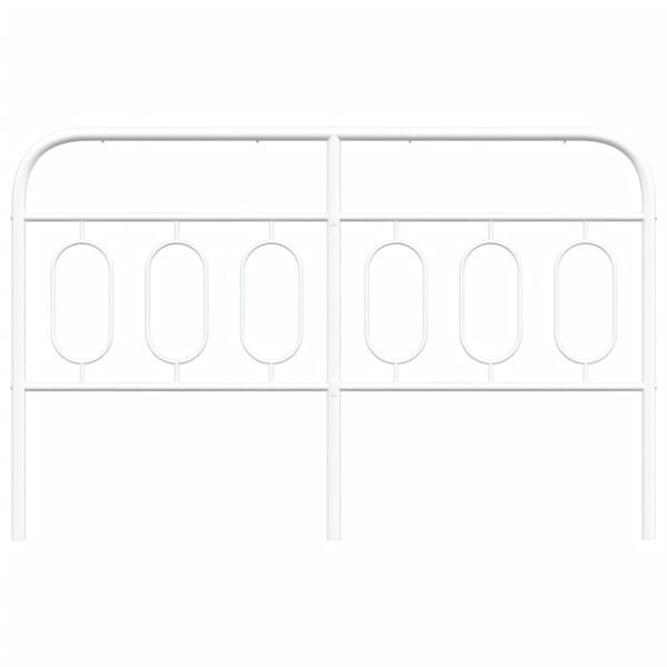 vidaXL Testiera di Ricambio in Metallo Bianco 150 cm
