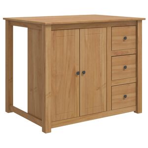 vidaXL Set isola da cucina 2 pz PANAMA Cera di Miele 112 x 77 x 90 cm