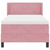 vidaXL Letto a molle con materasso Rosa 190 x 90 cm Velluto
